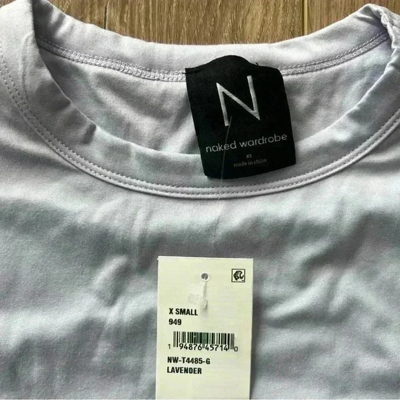NWT- N by naked wardrobe Bare Short Sleeve Crew Top size xsmall - Picture 4 of 7